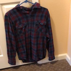 Blue and red flannel